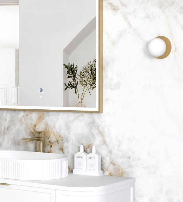 Otti LED Archie 1200mm Gold Metal Frame Mirror