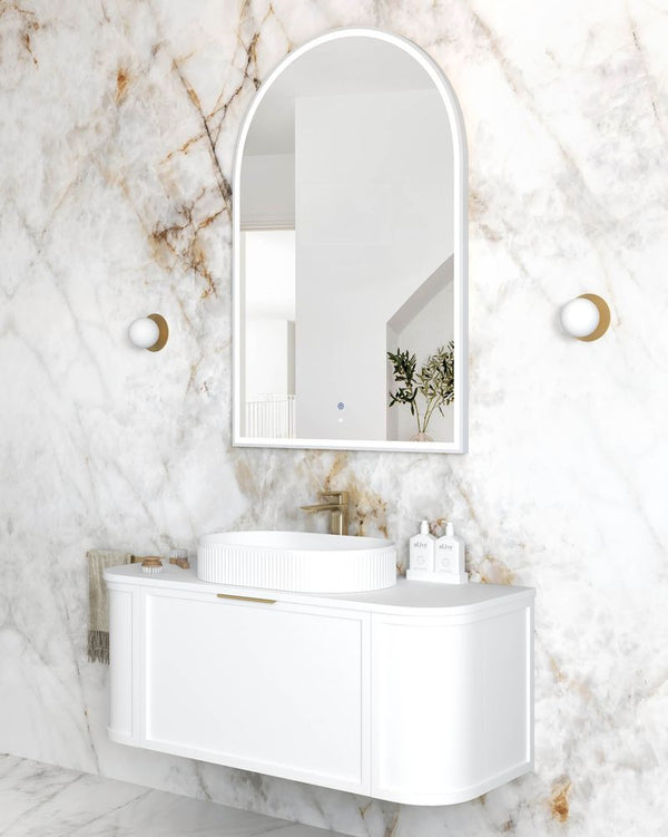 Otti LED Archie 1200mm White Metal Frame Mirror