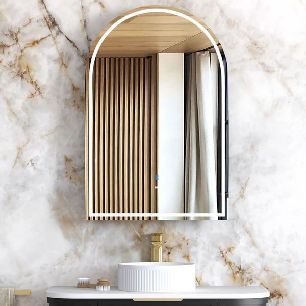 Otti LED Archie 900mm Black Oak Shaving Cabinet Premium Edition