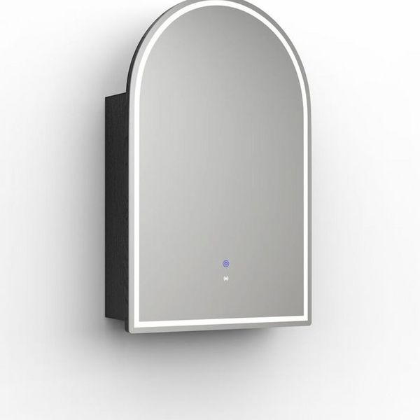 Otti LED Archie 900mm Black Oak Shaving Cabinet Premium Edition