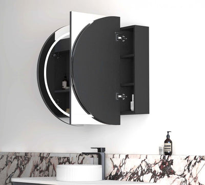 Otti LED Bondi 1200mm Black Oak Shaving Cabinet