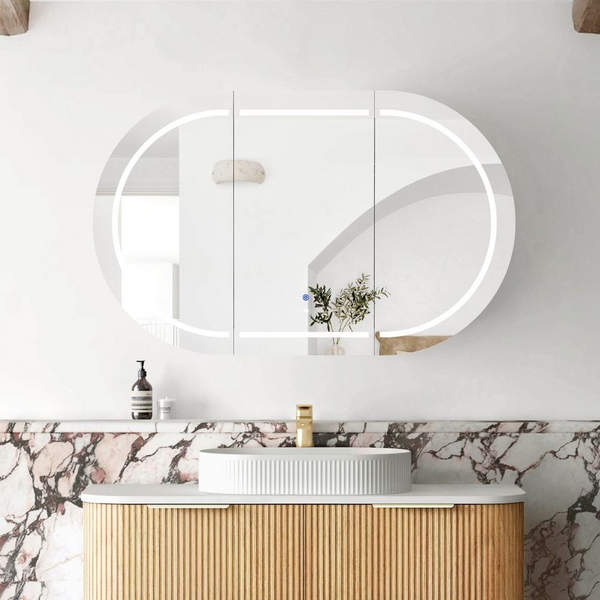 Otti Bondi LED 1200x750mm Premium Edition Shaving Cabinet Woodland Oak