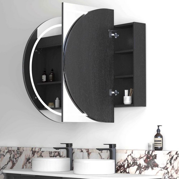 Otti LED Bondi 1500mm Black Oak Shaving Cabinet Premium Edition