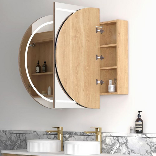 Otti LED Bondi 1500mm Natural Oak Shaving Cabinet Premium Edition