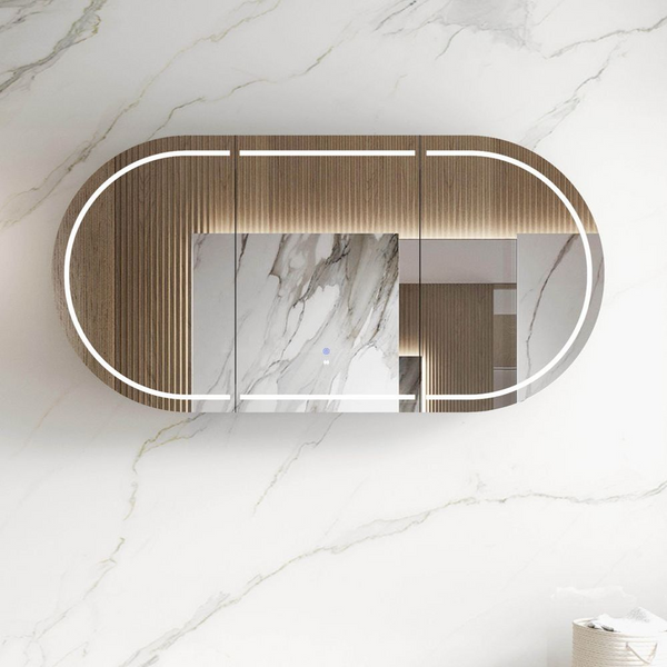 Otti LED Bondi 1800mm Natural Oak Shaving Cabinet Premium Edition