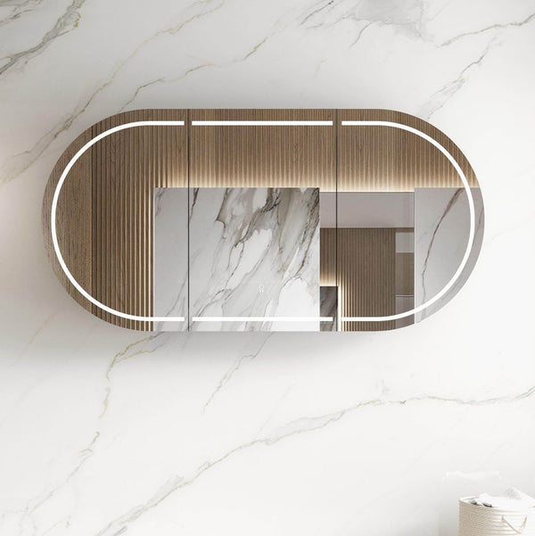 Otti LED Bondi 1800mm Natural Oak Shaving Cabinet