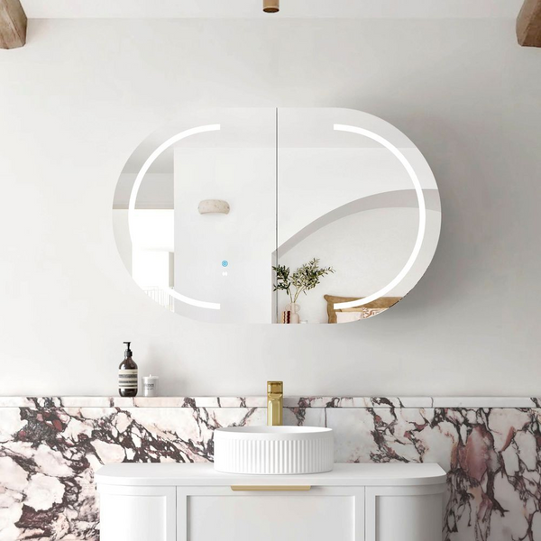 Otti LED Bondi 900mm White Shaving Cabinet Premium Edition