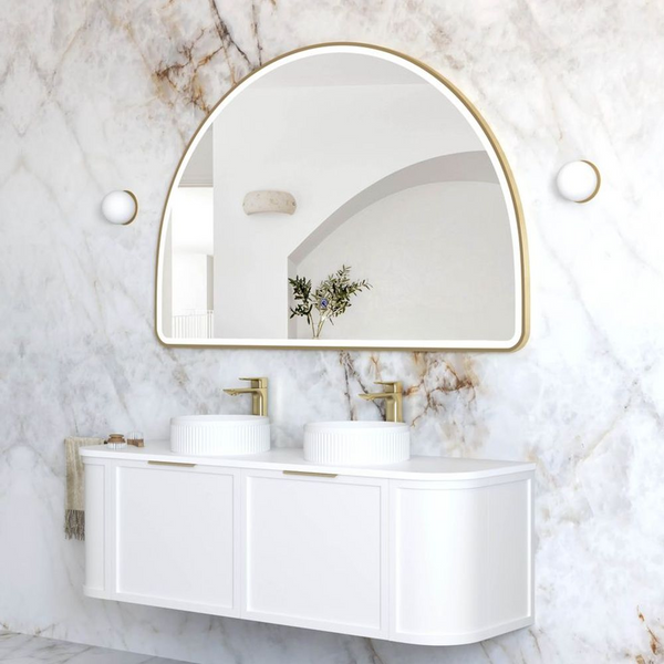 Otti LED Moonlight Archie 1000mm Gold Metal Frame Mirror