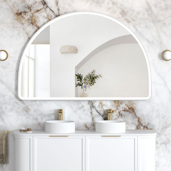 Otti LED Moonlight Archie 1000mm White Metal Frame Mirror