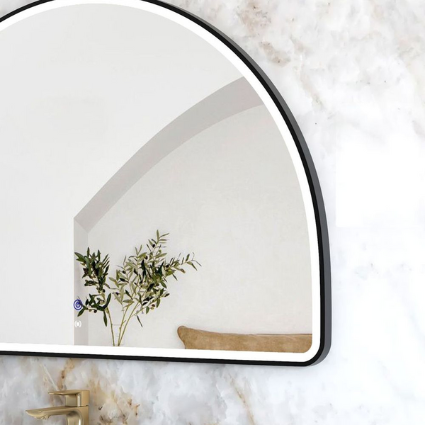 Otti LED Moonlight Archie 800mm Black Metal Frame Mirror