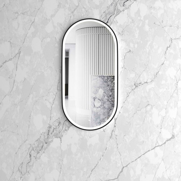 Otti LED Noosa 900mm Black Metal Frame Mirror