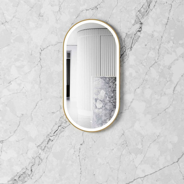 Otti LED Noosa 900mm Gold Metal Frame Mirror