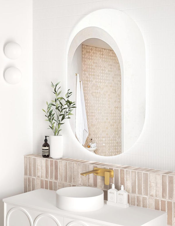 Otti LED Noosa 1200mm Frameless Tuffi Mirror Install Horizontal or Vertical