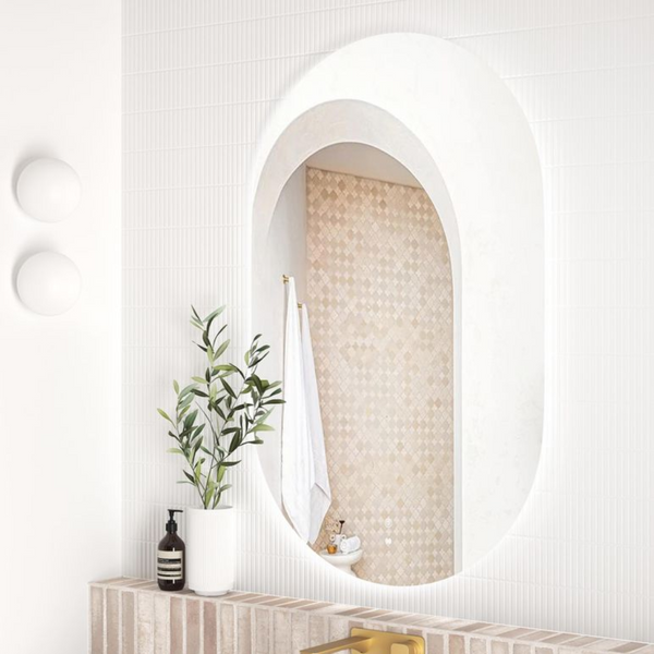 Otti LED Noosa 900mm Frameless Tuffi Mirror Install Horizontal or Vertical