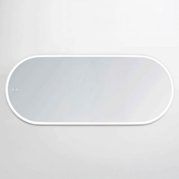 Otti LED Noosa 1800mm White Metal Frame Mirror Install Horizontal or Vertical
