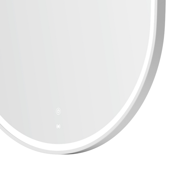 Otti LED Noosa 1800mm White Metal Frame Mirror Install Horizontal or Vertical