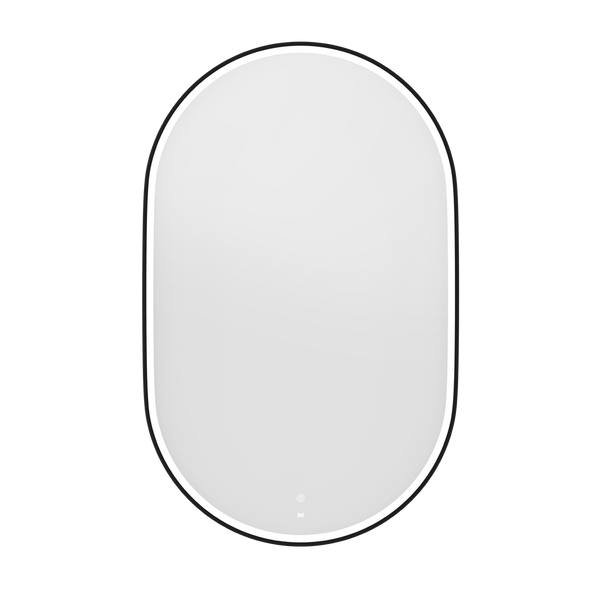Otti LED Noosa 900mm Black Metal Frame Mirror Install Horizontal or Vertical