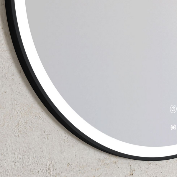 Otti LED Bondi 800mm Black Metal Frame Mirror