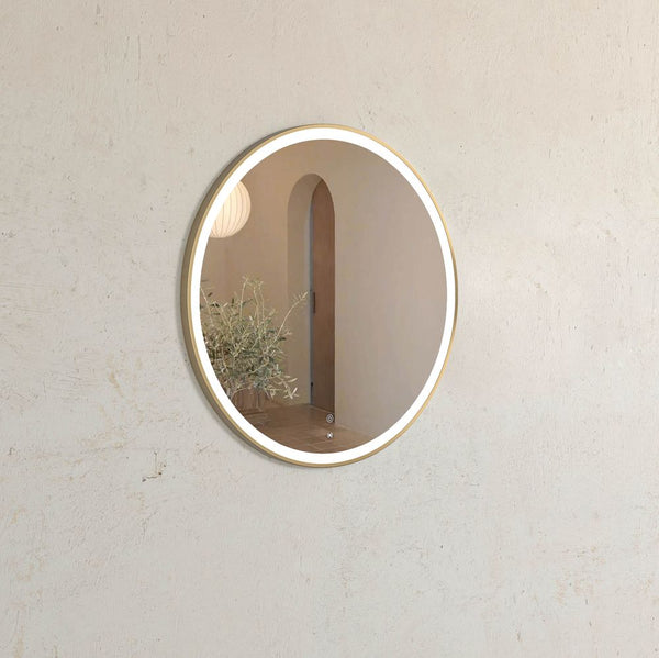 Otti LED Bondi 800mm Gold Metal Frame Mirror