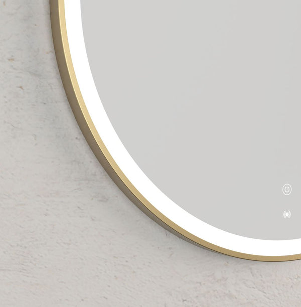 Otti LED Bondi 800mm Gold Metal Frame Mirror