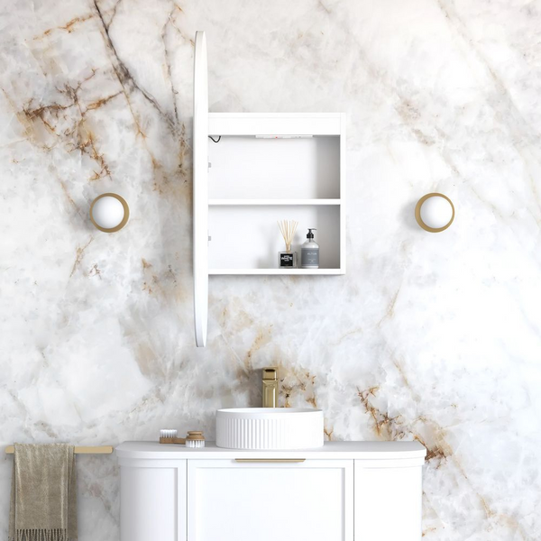 Otti LED Noosa 900mm White Shaving Cabinet Premium Edition