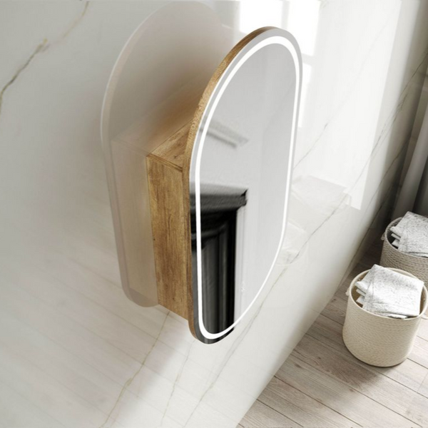 Otti LED Noosa 900mm Natural Oak Shaving Cabinet