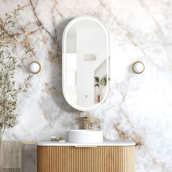 Otti Noosa LED 900x450mm Woodland Oak Shaving Cabinet Premium Edition