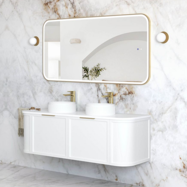Otti LED Newport 1500mm Gold Metal Frame Mirror Install Horizontal or Vertical