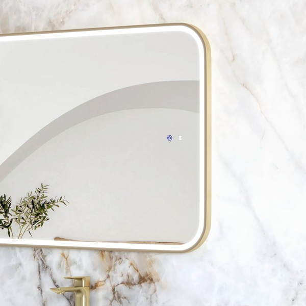 Otti LED Newport 1500mm Gold Metal Frame Mirror Install Horizontal or Vertical