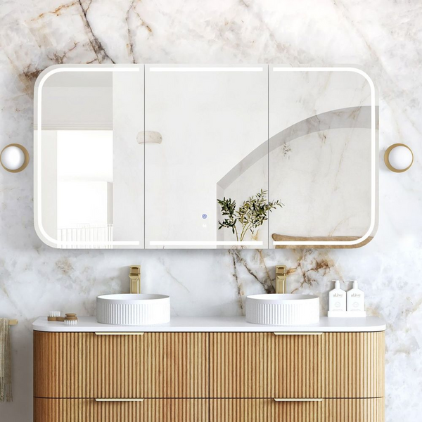 Otti Newport LED 1500x750mm Premium Edition Shaving Cabinet Woodland Oak