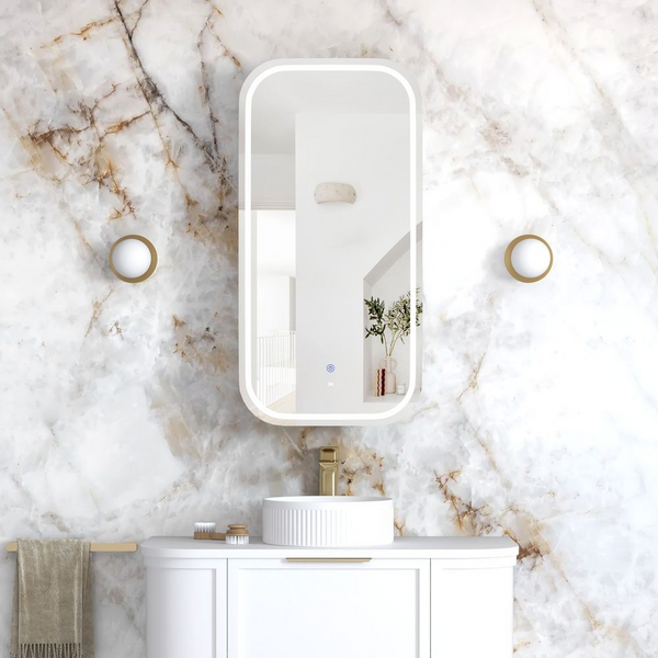 Otti LED Newport 900mm White Shaving Cabinet Premium Edition