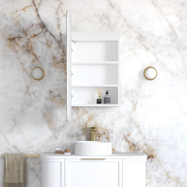 Otti LED Newport 900mm White Shaving Cabinet Premium Edition