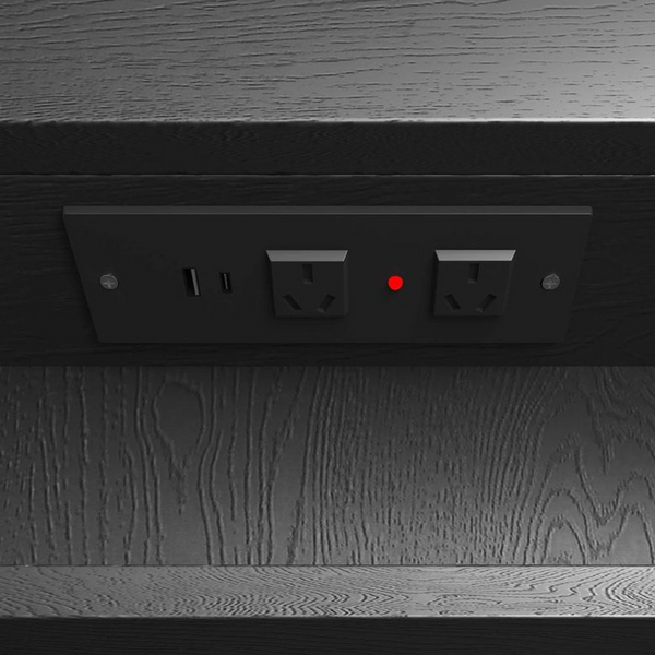 Otti LED Newport 900mm Black Oak Shaving Cabinet Premium Edition