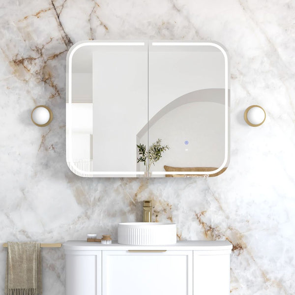 Otti LED Newport 900mm White Shaving Cabinet Premium Edition