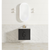 Otti Laguna 600mm Black American Oak Wall Hung Vanity with Natural Carrara Marble Top and Undermount Basin