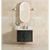 Otti Laguna 750mm Black American Oak Wall Hung Vanity with Natural Carrara Marble Top and Undermount Basin