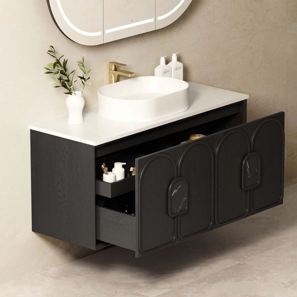 Otti Laguna Mark II 1200mm Black Oak Wall Hung Vanity