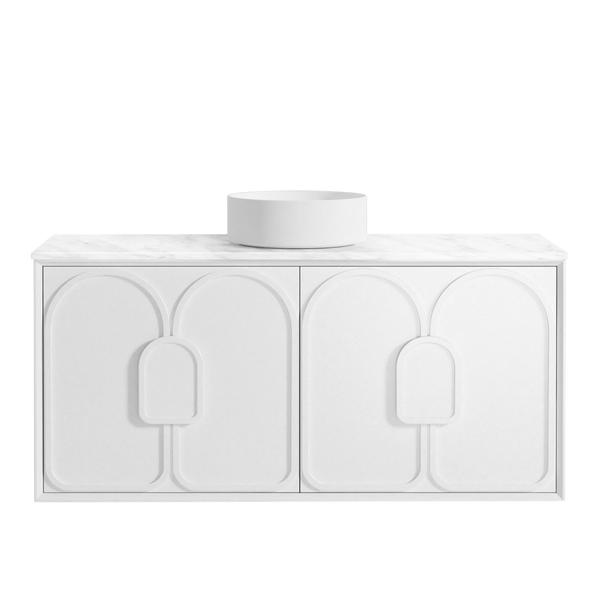 Otti Laguna Mark II 1200mm Matte White Wall Hung Vanity