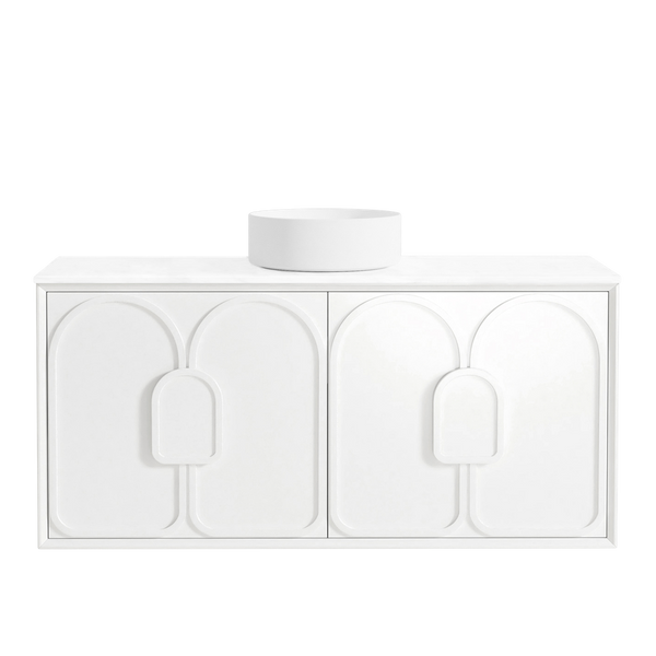 Otti Laguna Mark II 1200mm Matte White Wall Hung Vanity