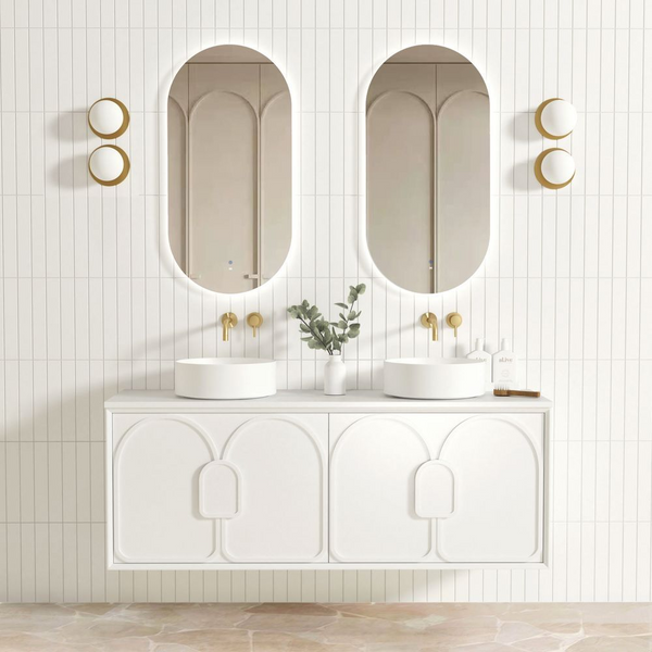Otti Laguna Mark II 1500mm Matte White Wall Hung Vanity