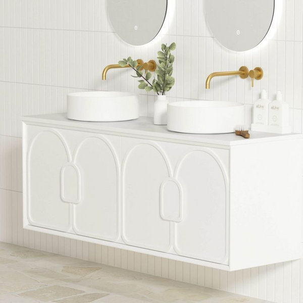 Otti Laguna Mark II 1500mm Matte White Wall Hung Vanity