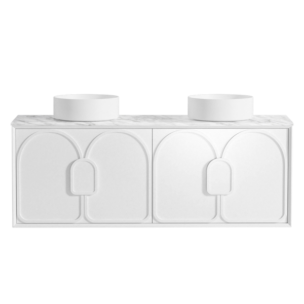 Otti Laguna Mark II 1500mm Matte White Wall Hung Vanity