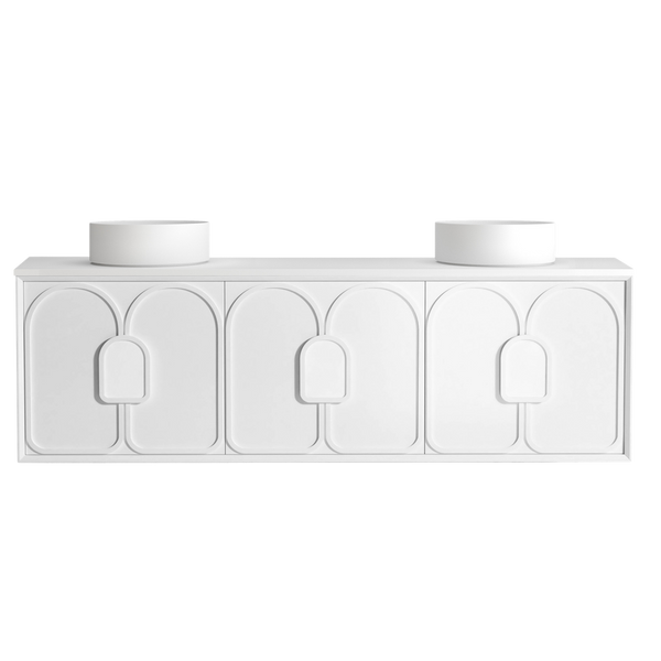 Otti Laguna Mark II 1800mm Matte White Wall Hung Vanity