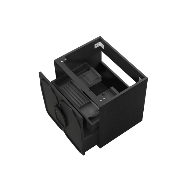 Otti Laguna Mark II 600mm Black Oak Wall Hung Vanity