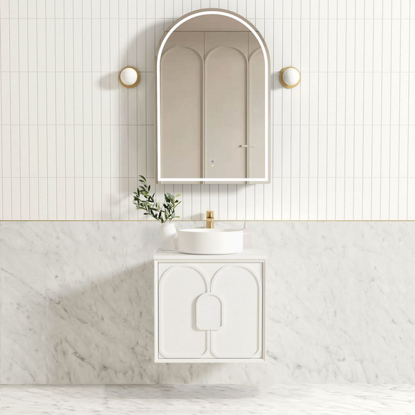 Otti Laguna Mark II 600mm Matte White Wall Hung Vanity