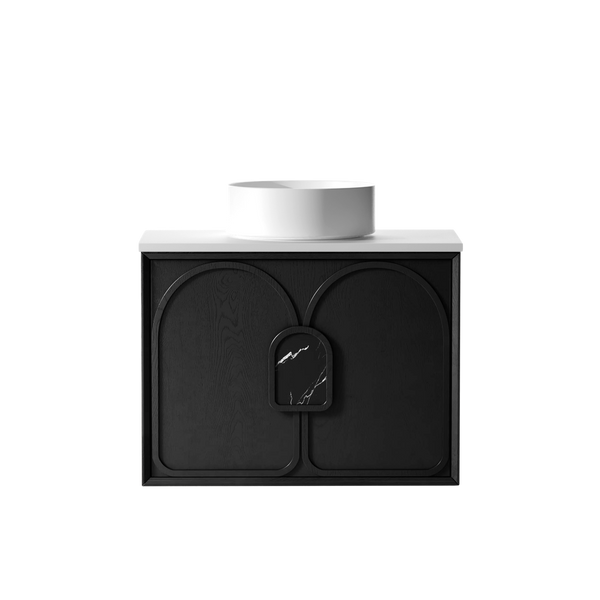 Otti Laguna Mark II 750mm Black Oak Wall Hung Vanity