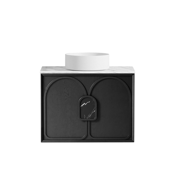 Otti Laguna Mark II 750mm Black Oak Wall Hung Vanity