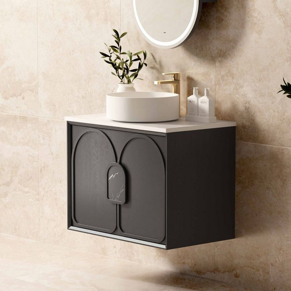 Otti Laguna Mark II 750mm Black Oak Wall Hung Vanity