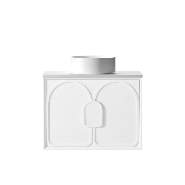 Otti Laguna Mark II 750mm Matte White Wall Hung Vanity