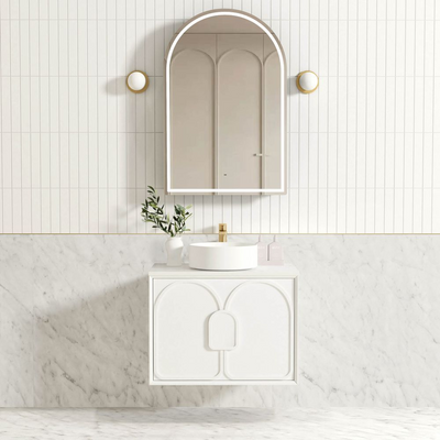 Otti Laguna Mark II 750mm Matte White Wall Hung Vanity